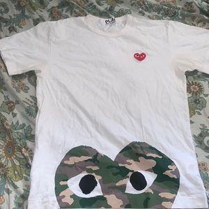Comme Des Garçons Play White T Shirt